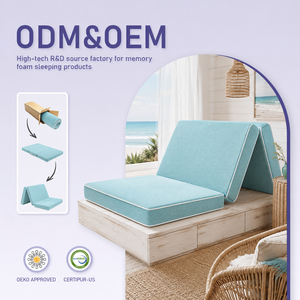 <span class=keywords><strong>Matelas</strong></span> en mousse à mémoire de forme pliable en trois parties, taille personnalisée, lit pliant avec <span class=keywords><strong>housse</strong></span> lavable pour <span class=keywords><strong>camping</strong></span>-<span class=keywords><strong>car</strong></span>, OEM ODM - Product Image 1