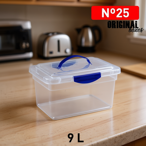 Contenitore di Plastica Originale da 9L con Coperchio per Alimenti, per Uso in Cucina - Product Image 3