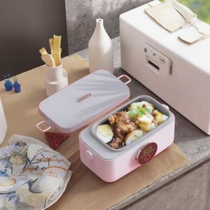 Portable Stainless Steel Electric Self-Heating Dinnerware Set Battery-Powered Automatic Rice Container <b>for</b> Car Use <b>for</b> Outdoor - Product Image 4