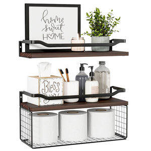 Estante de Almacenamiento Flotante de Madera para Montar en la Pared, Organizador para el Hogar, para Sala de Estar, Baño, Cocina, Decorativo - Product Image 6
