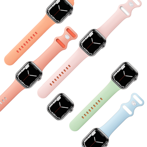 Bracelet de montre sport en silicone écologique Tengyue avec fermoir papillon pour Apple Watch Series, plusieurs couleurs disponibles - Product Image 1