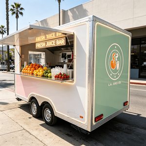 Food Truck à Bubble Tea, Remorque de Concession de Jus, Chariot Alimentaire Mobile, Food Truck Commercial avec Fenêtre de Service, Camion de Jus pour Entreprise - Product Image 4