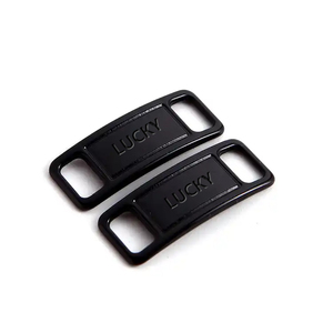 OEM metallo nero decorativo etichette riflettenti scarpe di pizzo occhiello per il commercio all'ingrosso - Product Image 2