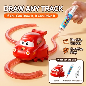 MILI Jouet de jeu anti-stress original, Voiture de piste DIY pour <span class=keywords><strong>slime</strong></span>, Kit de <span class=keywords><strong>slime</strong></span> magique sûr, Voiture à conduite automatique à une touche, souple et non collante - Product Image 6
