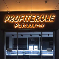 Enseigne LED, enseigne lumineuse LED, enseigne personnalisée avec logo, lettres lumineuses en acier inoxydable doré, enseigne murale LED pour salon de beauté