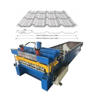 Nuevo diseño personalizado esmaltado Q azulejo máquina formadora de rollos metal techado acero azulejo que hace la maquinaria para la máquina de materiales de construcción