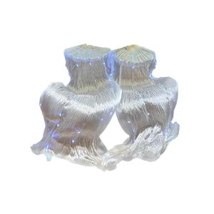 Le plus récent ventilateur en soie clignotant à LED blanche avec des effets de lumière changeants et fluides-Long <span class=keywords><strong>Streamer</strong></span> Dance Performance Prop - Product Image 1