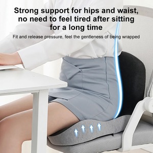 <b>Memory</b> Foam One Piece Office Cushion with Hip Spine Relief Beautifying Waist Support for Lumbar <b>Pillows</b> Seat Cushions - Product Image 6