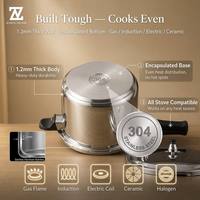 Casserole à pression en acier inoxydable de 24 cm, style M, grande capacité de 6 L, écologique et anti-explosion, accessoires de cuisine, vente chaude