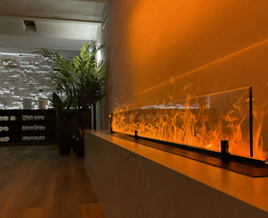 <span class=keywords><strong>Insert</strong></span> de cheminée à vapeur <span class=keywords><strong>panoramique</strong></span> 3D avec flamme LED étanche pour présentoir de salle d'exposition, cheminée électrique à vapeur d'eau - Product Image 2