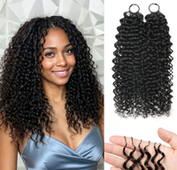 Extensions de cheveux en plumes 9D en stock, prix usine, machine à fabriquer des extensions de cheveux en plumes au crochet, cheveux humains bouclés au crochet