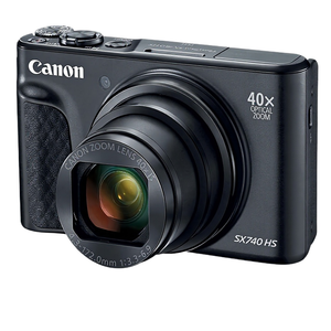 SX740 Digital <b>Camera</b> (Black) 4PC Bundle Includes 64GB <b>SD</b> <b>Card</b> Padded Case & Microfiber Cloth CMOS Sensor 4K Optical Zoom - Product Image 1