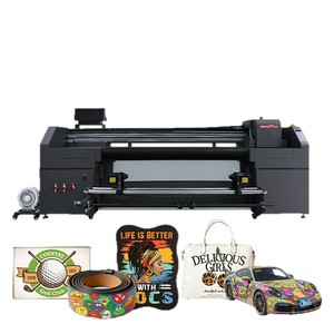 Impresora UV de rollo Jinjie 1804D con cinta de malla, máquina de impresión digital universal para imprimir en bolsas de lona y etiquetas de vehículos. - Product Image 1