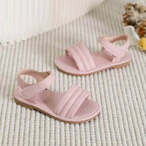 Children's Simple One Word Belt Princess Flat <b>Sandals</b> Shoes, Stylish Soft Soled Versatile <b>Sandals</b> - Product Image 3