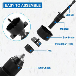 Sierra perforadora de madera de 20 mm a 25 mm con punta de acero al carbono, eje integrado y piloto integrado para proyectos de carpintería, tallado y plástico - Product Image 3