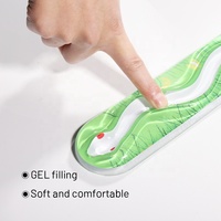 Tapis de souris pour clavier PC personnalisé, design en gel transparent, repose-poignets de jeu en forme de croissant, résistant à l'eau, changement de couleur progressif