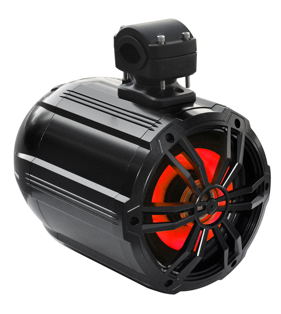 OEM & ODM 6.5'' Aluminum Alloy Wakeboard Tower Speaker 360° Rotatable Bracket Multi-Color LED Lights DBS6593 Marine Supplies