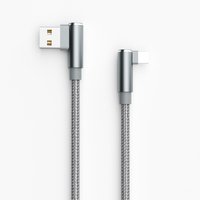 Tresse en nylon 1m 3.3Ft Usb C 90 degrés à angle droit câble de données de charge de type C