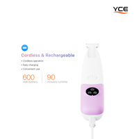 Tondeuse électrique simple pour pattes d'animaux, lame étroite de 18 mm, lumière LED intégrée, faible bruit, étanche IPX6, rechargeable sans fil