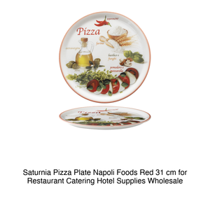 Assiette à pizza rouge Napoli Foods 31 cm Saturnia - Product Image 2