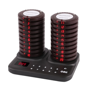 Système d'appel client pour restaurant, base de charge double sans fil avec 20 bipeurs pour l'appel en milieu hospitalier et l'utilisation en zone de restauration - Product Image 3