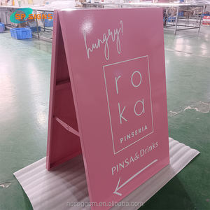 Panneaux publicitaires personnalisés en acier inoxydable double face pour trottoir, enseignes de rue, <span class=keywords><strong>signalisation</strong></span> extérieure pour entreprises - Product Image 2