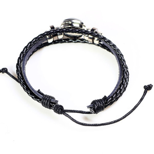 Pulsera de constelación de cielo estrellado, pulsera de cuero con cuentas que brilla en la oscuridad, hebilla de cristal fluorescente, regalo de joyería unisex - Product Image 4