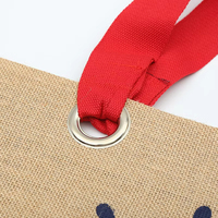 Sac fourre-tout en coton et lin recyclable, motifs géométriques rétro, impressions de logo personnalisables, anti-poussière, résistant à l'eau