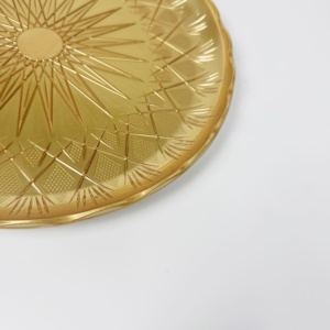 JS-623จานพลาสติกใสทรงกลมลายนูนสีอาหารเกรดอาหารขนมถั่วขนมปังเบเกอรี่ถาดเสิร์ฟ - Product Image 4