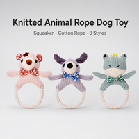 Jouet en corde résistant à la mastication pour chien avec couineur, en forme d'animal (grenouille, ours), pour chiot et chien, pour le jeu autonome, pour chiens de taille moyenne et grande, pour la dentition, fournitures pour animaux de compagnie