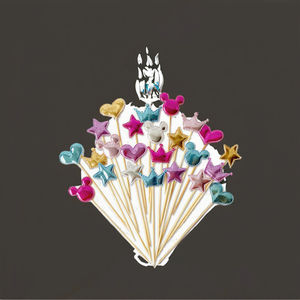 Venta al por Mayor <span class=keywords><strong>de</strong></span> 100 Piezas <span class=keywords><strong>de</strong></span> Adornos para Pasteles <span class=keywords><strong>de</strong></span> Cuero PU, Lindas Estrellas y Corazones, Decoraciones para Hornear para Fiestas <span class=keywords><strong>de</strong></span> Cumpleaños, Decoración para Pasteles, 5 Piezas - Product Image 3