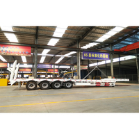 Semi-remorque Aotong de haute qualité, 4 essieux, pour conteneurs 40ft 45ft, plateau bas, neuve, optionnelle