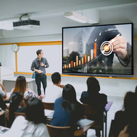 Tableau interactif intelligent 4K de haute qualité 65/75/86 pouces, Android 15/16, certifié EDLA, pour l'éducation et les projets en classe IA