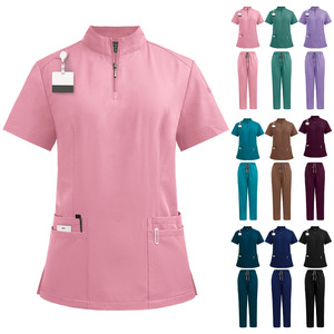 Uniformes Médicos para <span class=keywords><strong>Hombre</strong></span> Conjunto de Ropa de Trabajo para Hospital Enfermería Salón de Belleza y Clínica Dental con Pantalón Recto y LOGO Personalizado - Product Image 4