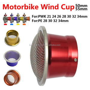 Filtre à air haute performance <span class=keywords><strong>50</strong></span>/55 mm pour carburateur de moto avec grille pour carburateurs PWK 21 24 26 28 30 PE 28 30 TM <span class=keywords><strong>VM</strong></span> 32 mm 34 mm - Product Image 3