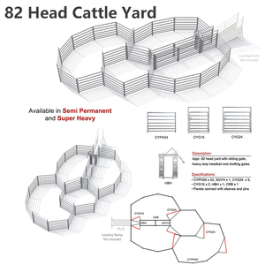 SRX-Factory Direct 12 FT 4 Rails Panneau de bétail en métal Corral en vrac Clôture d'écurie et de bétail galvanisée portable en gros - Product Image 4