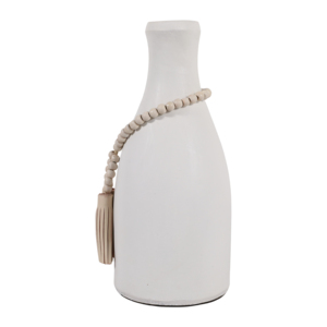 Vaso in terracotta con accento di nappe perlineate per l'arredamento moderno della casa - Product Image 6