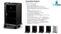 Entrans - Chariot de charge pour tablettes USB 32 ports, ignifuge, en ABS, armoire de rangement, station de charge pour appareils mobiles, pour l'école, le bureau