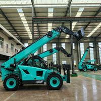 Nouvelle chargeuse frontale Longqing 4x4, chargeuse sur pneus de 4 à 5 tonnes, chariot élévateur télescopique de 18 m, moteur diesel à vendre