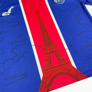 เสื้อฟุตบอลสไตล์วินเทจแบบสตรีท ปักลายแบบแพทช์เวิร์ค ระบายอากาศได้ดี สวมใส่สบาย ไซส์พลัส - Product Image 4