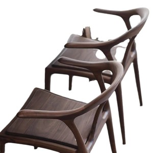 Solid Wood North American Walnut Chair Minimalist Design Mortise And Tenon Joint Modern Nordic Style Dining Chair - Product Image 4