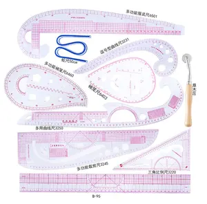 9 peças, costura, régua de curva francesa, medida, alfaiate, desenho, modelo, artesanato, conjunto de ferramenta de artesanato