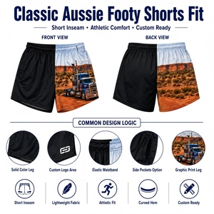 Celana Rugby Kustom Celana Sepak Bola Australia Celana Cepat Kering dengan Resleting untuk Klub dan Tim - Product Image 4