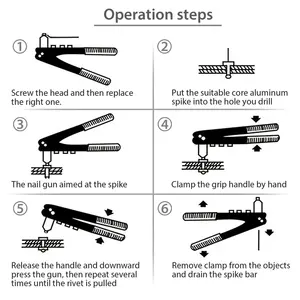 Ensemble de rivets en aluminium de 200 pièces, riveteuse robuste, <span class=keywords><strong>pince</strong></span> à rivets aveugles, outils de bricolage pour l'automobile - Product Image 4