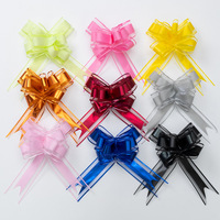 Nœuds à tirer floraux colorés pour cadeaux - Ruban en organza écologique et durable pour mariages, anniversaires et fêtes