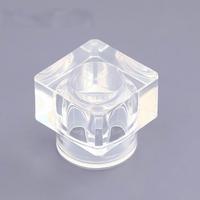 Flacon de parfum carré de luxe, fermeture 15 mm, plastique acrylique FEA, or, argent, noir, transparent, logo personnalisé pour flacons de parfum en verre