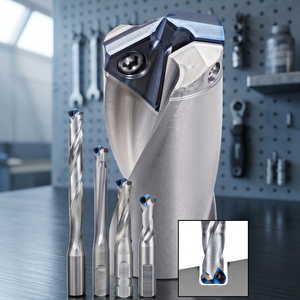 Tungsten Carbide Center <b>Drill</b> <b>Bits</b> for All Micro CNC Machines-FUJIKOSHI() Aqua <b>Drill</b> EX VF 1.5D/3D/5D/8D Japan Drilling - Product Image 2