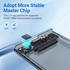JEYI Factory 2.5" HDD/SSD <b>Enclosure</b> <b>Plastic</b> USB 3.0 5Gbps UASP Tool-Free Installation-Support OEM/ODM -i9 2.5 Inch HDD <b>Enclosure</b> - Product Image 4