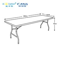 Tables en plastique HDPE 8 pieds Table de banquet pliante Table de café pliable en plastique légère pour la restauration
