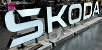 En gros, enseigne lumineuse 3D murale en lettres découpées au laser, à éclairage frontal, pour entreprises de taxis, source de lumière néon, en acier inoxydable
